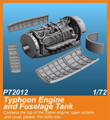 CMK P72012 Typhoon Engine &amp; Fuselage Tank (AIRF) 3D-Pr. 1/72