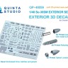 Quinta studio QP+48059 Набор экстерьера Су-30СМ: накладки, лючки и панели, ствол пушки, ОЛС и штанга дозаправки (Звезда) 1/48