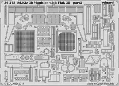 Eduard 36278 Sd.Kfz 3b Maultier with Flak 38