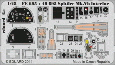 Eduard 49695 Spitfire Mk.Vb interior S.A.