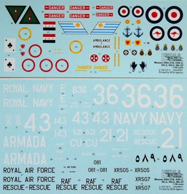 Ldecals Studio LDS-48005 1/48 Decals Wessex HAS.31B,HC.2,Mk.52 (6x camo)