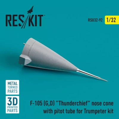 Reskit U32092 F-105 G,D Thunderchief nose cone w/ pitot t. 1/32
