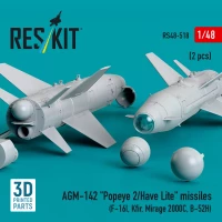 Reskit 48518 AGM-142 'Popeye 2/Have Lite' missiles (2 pcs. 1/48