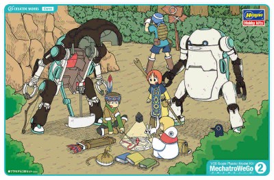 Hasegawa 64510 Механические управляемые роботы с фигурками MechatroWeGo No.02 (2 робота + 2 фигурки) 1/35