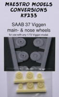 Maestro Models MMCK-7233 1/72 SAAB 37 Viggen wheels for main and nose gear