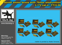 Blackdog G72126 Soviet ammo boxes with 76 mm ammunition 1/72