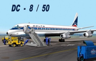 Mach 2 GP110DEL Douglas DC-8-50 Delta Air Lines 1/72