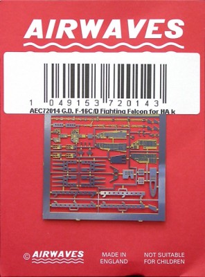 Airwaves (etched) AEC72014 Lockheed-Martin F-16C/F-16D Fighting Falcon 1/72