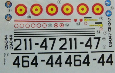 LF Model C72134 Decals F-5A Freedom Fighter Spain (ITAL) Pt.1 1/72