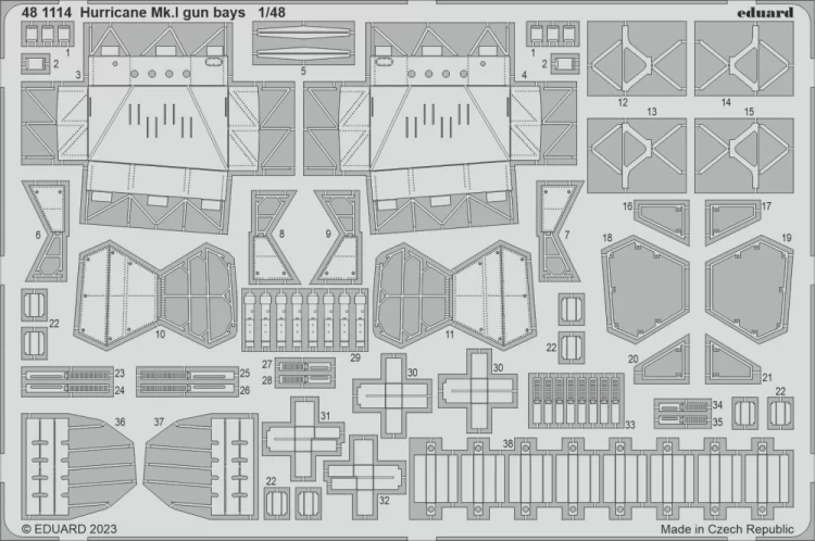 Eduard 481114 SET Hurricane Mk.I gun bays (HOBBYB) 1/48