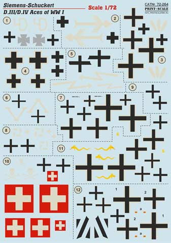 Print Scale 72-264 Siemens-Schuckert D.III/D.IV 1/72