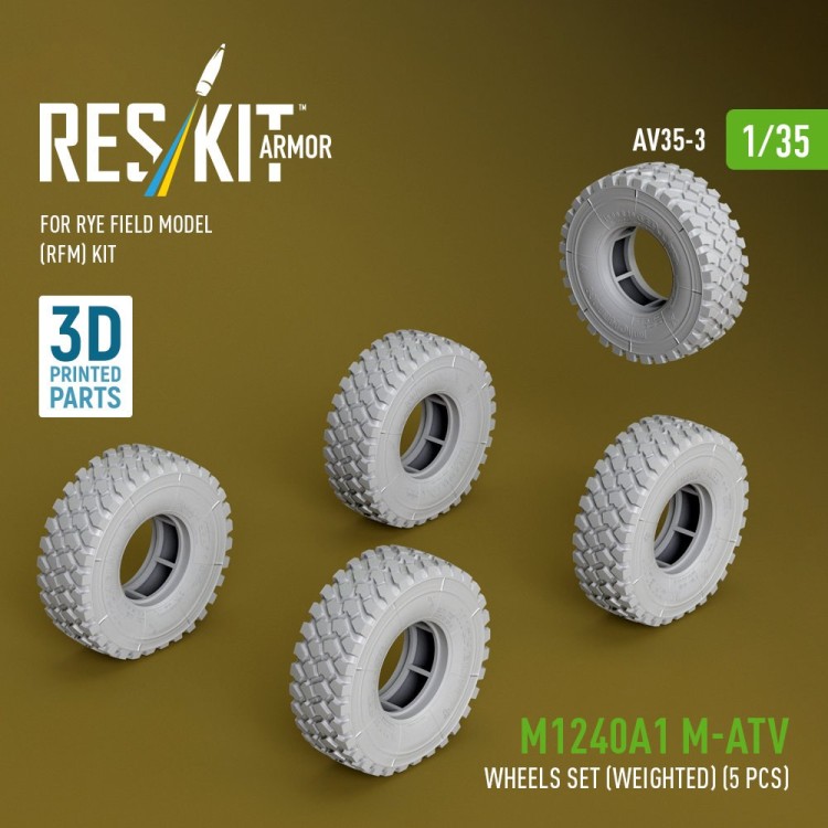 Reskit AV35003 M1240A1 M-ATV wheels set - weighted (RFM) 1/35
