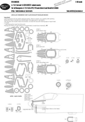 New Ware NWA-M0335 1/48 Mask A-7 D/E Corsair II ADVANCED (HAS)