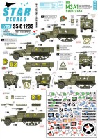 Star Decals 35-C1233 US M3A1 Halftracks. 75th-D-Day-Special. Normandy and France in 1944.37th Tank Battalion, 66th Armored Regiment, 69th Tank Battalion 1/35