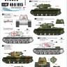 Star Decals 48-B1015 KV-1 m/1940 Heavy Tank. Soviet, German and RONA markings 1/48