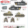 Star Decals 72-A1109 FFI # 2. Re-captured Beute Panzers. Char Renault B1 bis, Somua S 35 + generic FFI markings 1/72