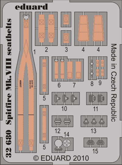 Eduard 32680 Spitfire Mk.VIII seatbelts