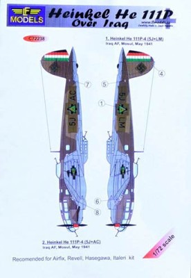 Lf Model C72238 Decals Heinkel He 111P over Iraq (REV,HAS) 1/72