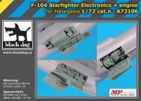 Blackdog A72106 F-104 Starfighter electronics+engine (HAS) 1/72