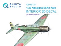 Quinta Studio QD35127 Nakajima B5N2 Kate (Border model) 3D Декаль интерьера кабины 1/35