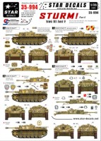 Star Decals STAR35994 Sturm #6. Sturmgeschutz/StuG.III Ausf.F. Sturmgeschutz/StuG.IIIs from Sturmgeschutz/StuG .Abt 201, 210, Grossdeutschland and Sturm Division Rhodos 1/35