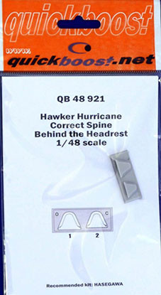 Quickboost QB48 921 H.Hurricane correct spine behind the headrest 1/48