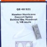 Quickboost QB48 921 H.Hurricane correct spine behind the headrest 1/48