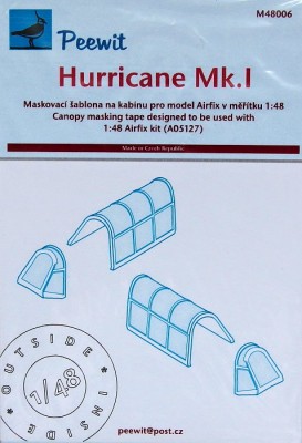 Peewit PW-M48006 1/48 Canopy mask Hurricane Mk.I (AIRFIX)
