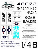 Sx Art 48023 B-26B-50 Invader Маска для окрашивания (ICM) 1/48