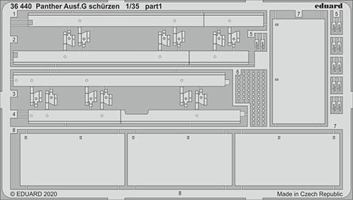Eduard 36440 SET Panther Ausf. G schurzen (RYEF.MOD.)