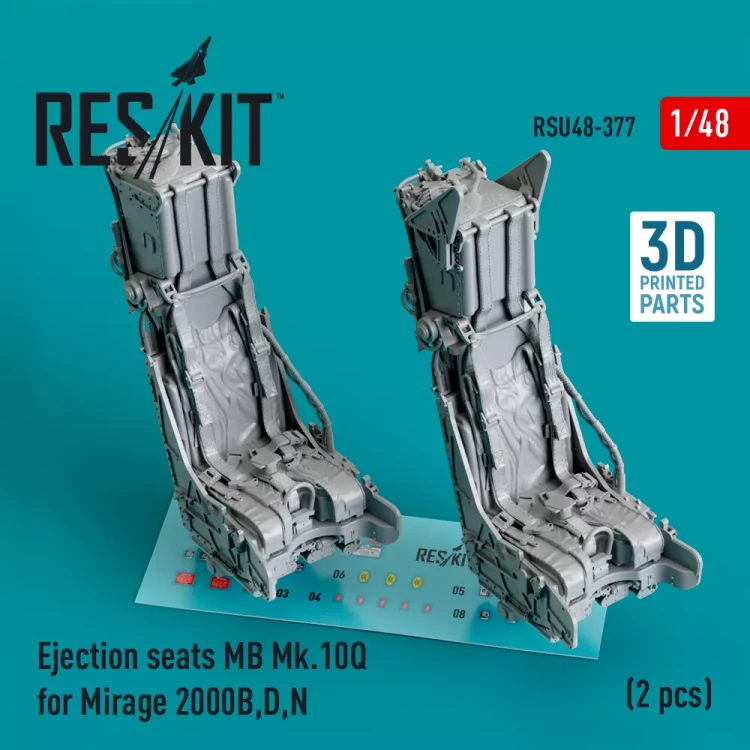 Reskit RSU48377 Eject.seats MB Mk.10Q Mirage 2000B/D/N (2 x) 1/48