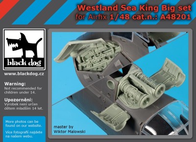 Black Dog A48201 Westland Sea King HC.4 big set (designed to be used with Airfix kits) includes sets BDOA48199 and BDOA48200 1/48