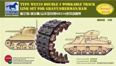 Bronco AB3543 Sherman Double I Workable Track Link Set 1/35