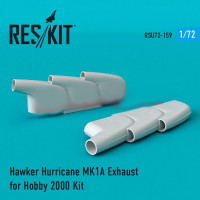 Reskit RSU72-0159 Hawker Hurricane MK1A Exhaust for Hobby 2000 Kit 1/72