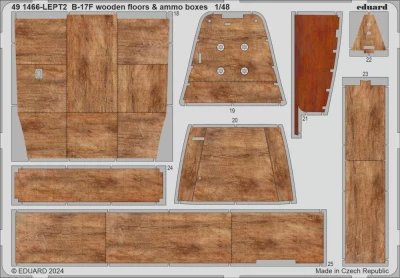 Eduard 491466 SET B-17F wooden floors &amp; ammo boxes (EDU) 1/48