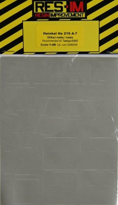 RES-IM RESIMG4804 1/48 Masks for Heinkel He 219 A-7 (TAM 61057)
