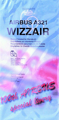 BOA Decals 44111 Airbus A321 WIZZAIR (ZVE) 1/144