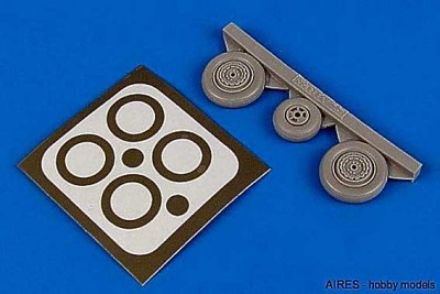 Aires 4416 MiG-17 Fresco wheels &amp; paint masks 1/48
