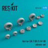Reskit RS72-0212 Harrier GR.7/GR.9/AV-8B wheels (AIRF/REV/HAS) 1/72