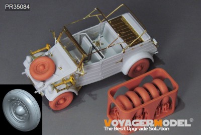 Voyager Model PR35084 WWII German Kubelwagen Type 82 Africa Troop Special Balloon Tires Patten 1 (GP) 1/35