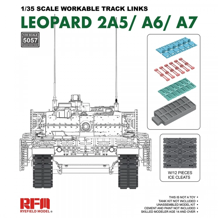 RFM Model  RM-5057 Workable track links for LEOPARD 2A5/A6/A7