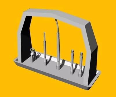 Lf Model 3D7218 Bf 109G/K upgrade detail Set (3D-printed) 1/72