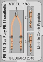 Eduard FE879 Sea Fury FB.11 seatbelts STEEL 1/48