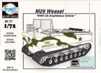 Planet Models MV72117 M29 Weasel 'US Amphibious Vehicle WWII' 1/72