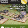 Plastic Soldier WW2G15001 15mm Russian 45mm anti tank gun