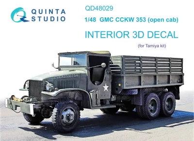 Quinta studio QD48029 GMC CCKW 353 (open cab) (Tamiya) 1/48