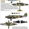 Aims AIMS72D042 Junkers Ju-52/3m WL+KLQ Sanitatas Flugber.z.b.V Poland late 1939; 1Z+BF IV./KG.z.b.V.1 Balkans May 1941 1/72