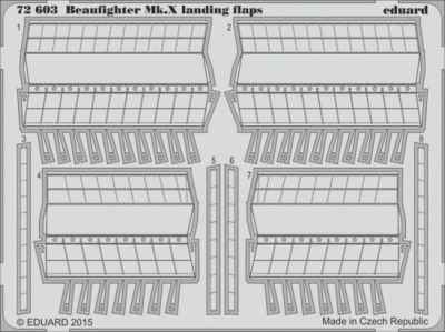 Eduard 72603 Beaufighter Mk.X landing flaps 1/72