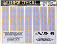 HGW 572011 Decals 5-colour LOZENGE faded b.white LOWER 1/72