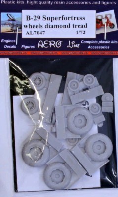 Plusmodel AL7047 B-29 Superfortress - wheels diamond tread 1/72